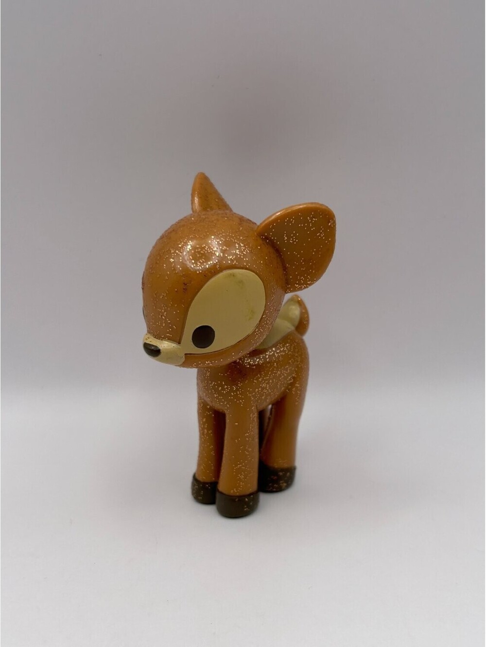 Disney Bambi Glitter Mini Figure Brown Fawn Deer Vinyl Collectible Figurine